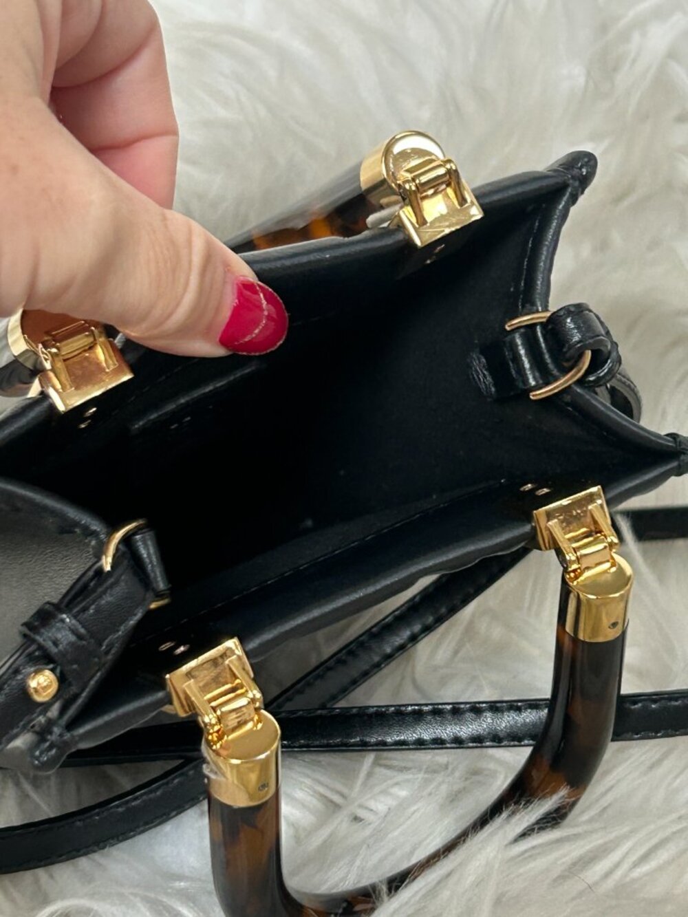 Fendi Vitello Embossed Mini F Sunshine Tote - Picture 13 of 14